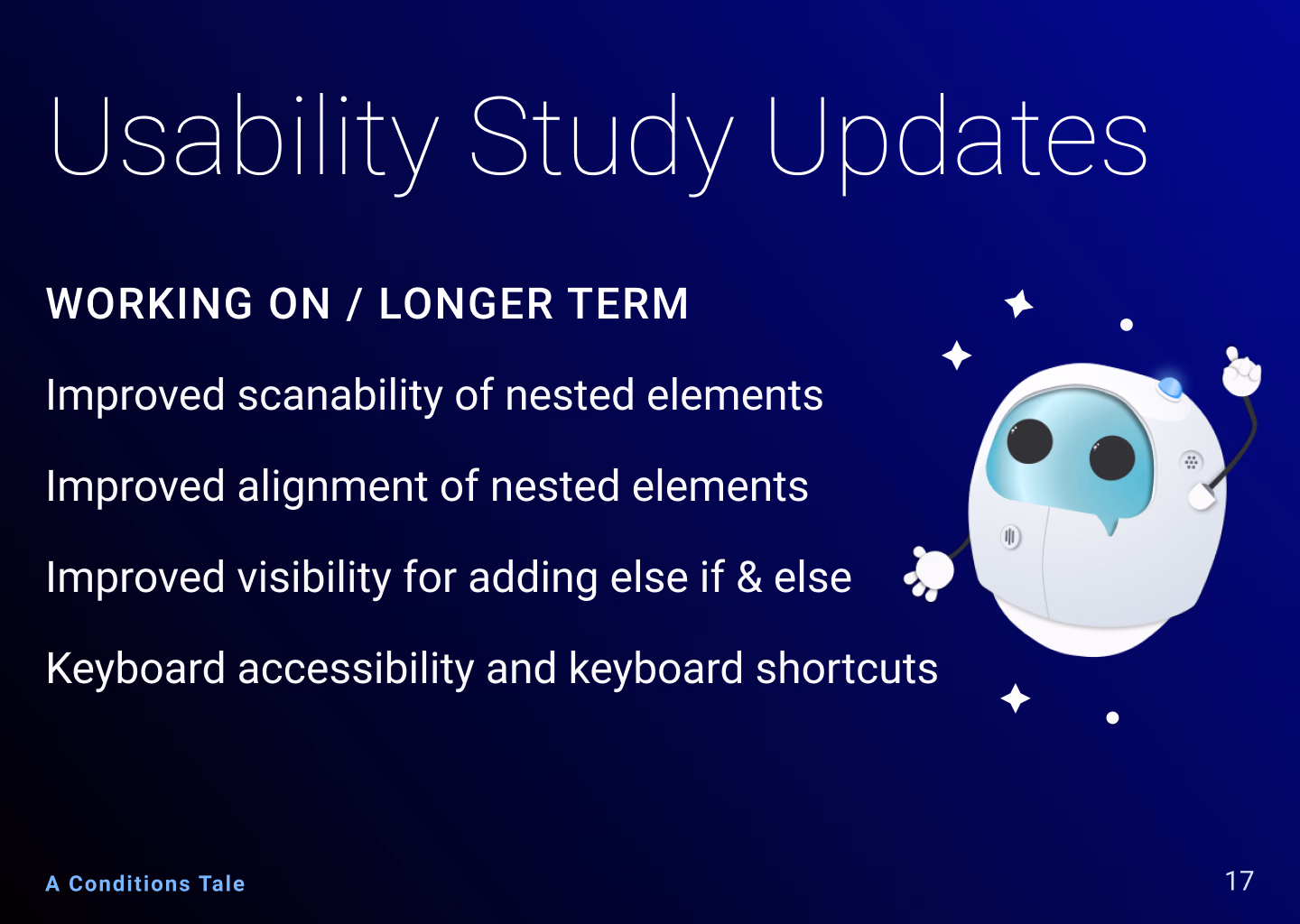 Condition stack results, slide 4 of 5.